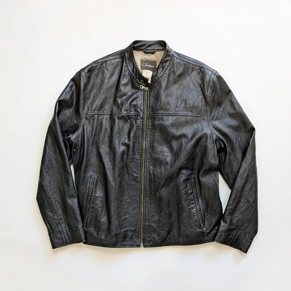 NWT Cole Haan Men's Lambskin Moto Jacket - Picture 3 of 8
